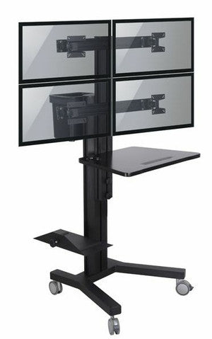 4 monitor cart