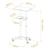 Mobile Laptop Desk Cart Height and Angle Adjustable Tilt SplitingLaptop Stand Table