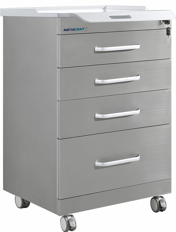 Stainless Steel Dental Clinic Trolley with Instrument Trays