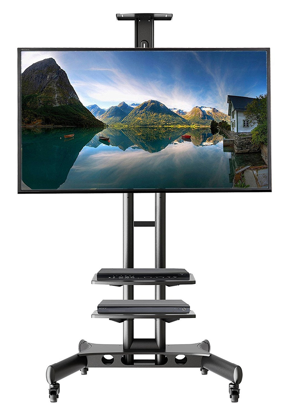 Mobile TV Cart with Dual AV Shelves 32–65 Inch
