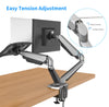 Desktop Dual LCD Fully Adjustable Gas Spring Computer Monitor and Laptop Desk Mount Combo Stand, Fits 13