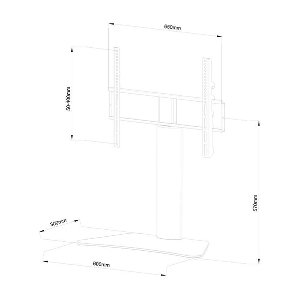 Universal Table Top Mount/ TV Stand for 32"-65" Flat-Screen VESA 600x400 TV Lift - Black (RDS3001)