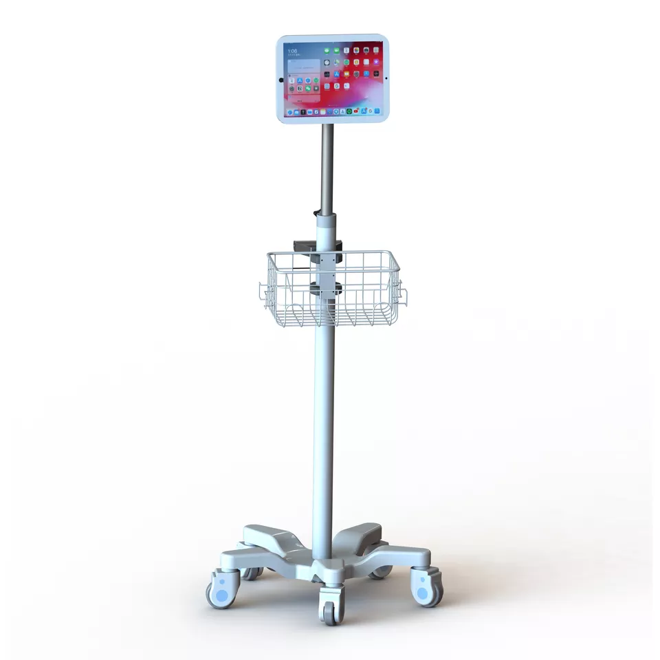 Height Adjustable Patient Rolling Medical Tablet / Ipad cart