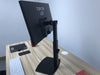 Tall Free Standing Single Monitor Mount Desk Stand, Pneumatic Spring Height Adjustable Monitor Arm for Screens up to 32 inches - Black