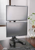 Dual Monitor Desk Stand Free Standing LCD LED Flat Screen TV Holds in Vertical Position 2 Screens up to 27 Inch, Black (2MSFVB)