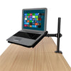 Fully Adjustable Extension with C Clamp Single Laptop Notebook Desk Mount Stand, Black (RCLT)