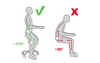 Ergonomic Adjustable Rolling Active Chair, Saddle Seat and Angle  Adjustment, Black (E4008)