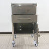 Mobile 2-Drawers & 1-Door Stainless Steel Medical Dental cabinet Cart,450*450*820mm