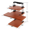 Adjustable Sit to Stand Standing Desk, 3 Shelves, Black